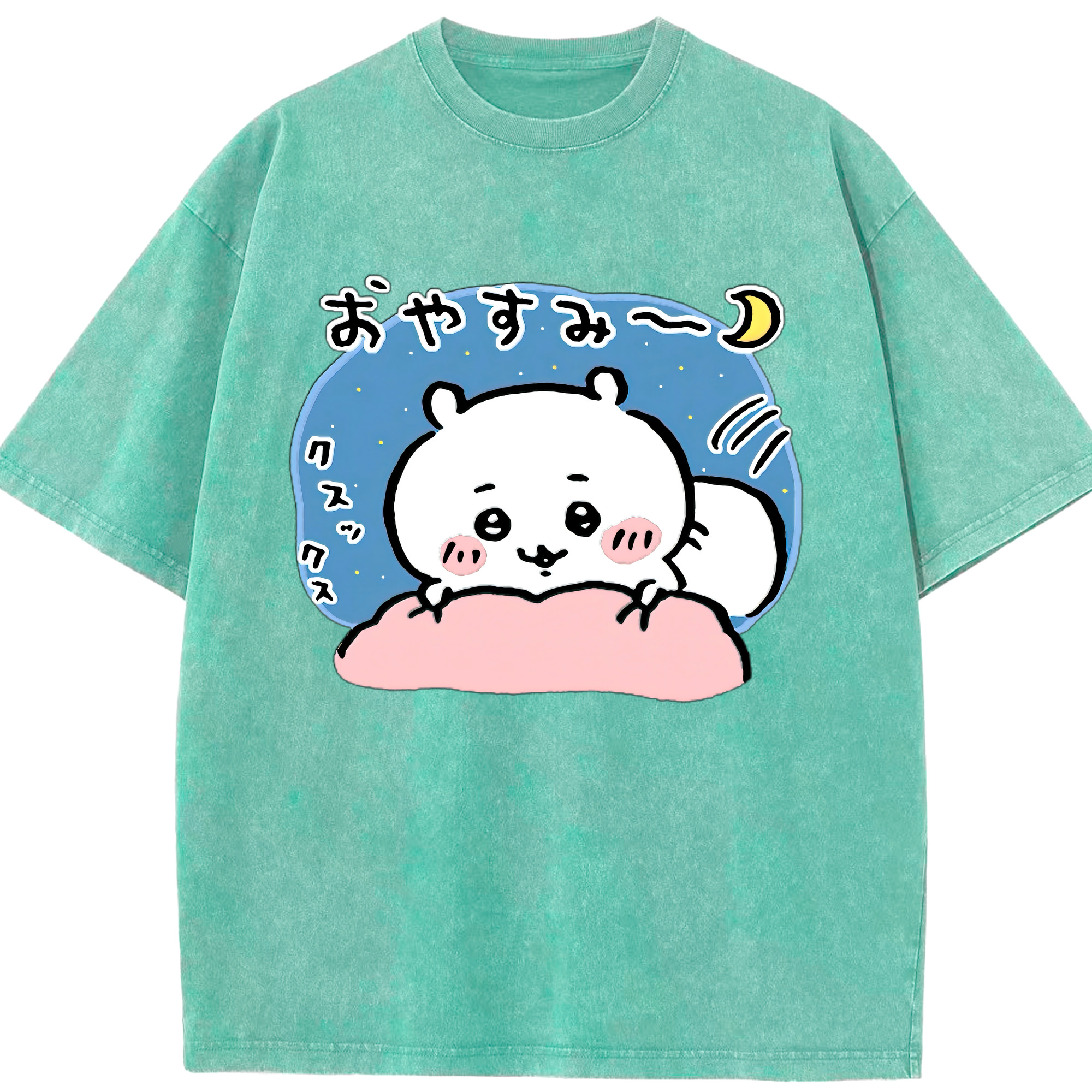 （画像用） ちいかわ ちいかわ Chii-kawa chiikawa 綿100% ヴィンテージ風 半袖Tシャツ（フロントプリント）